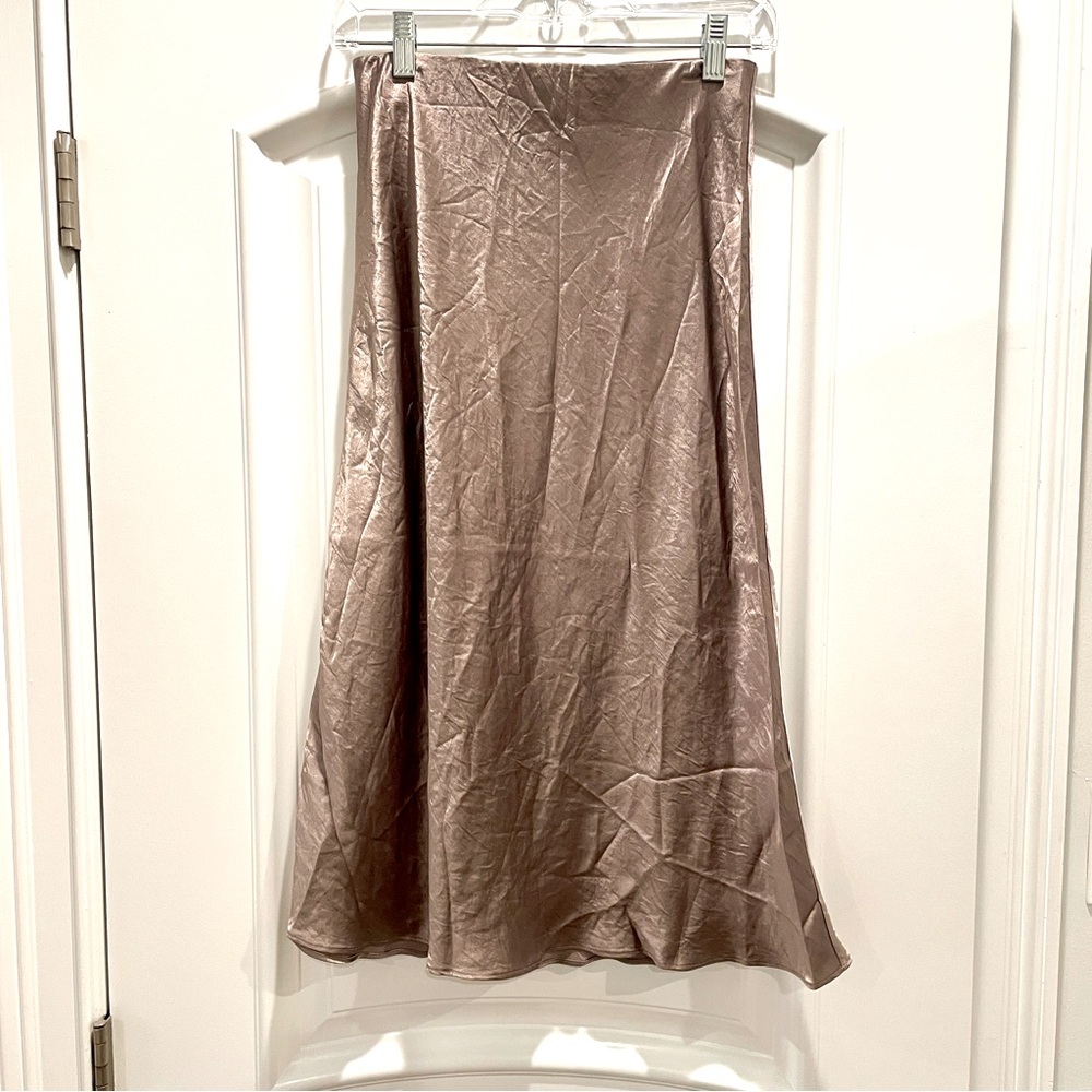 Aritzia Babaton satin slip midi skirt